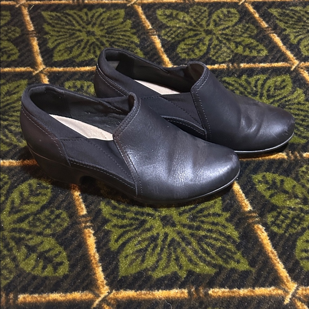 Clarks Black Leather Heels